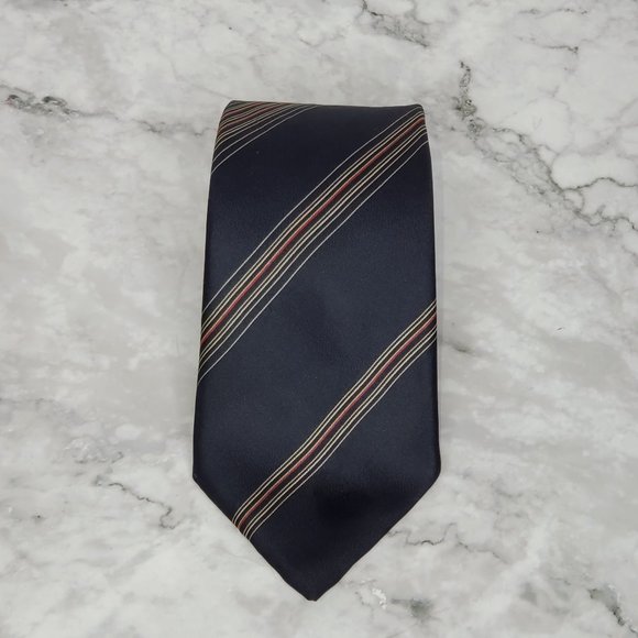 Yves Saint Laurent Other - YSL Navy Stripe Silk Tie